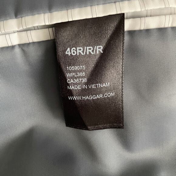 Haggar Men's 46R Classic Fit Premium Stretch Suit Jacket Charcoal NEW - Picture 9 of 11